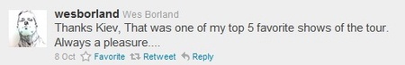Wes Borland in Twitter