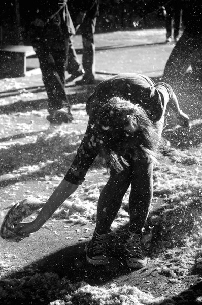 Прибираємо пір'я.